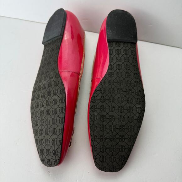 Lilly Pulitzer pinkish coral red ballet flats with elephant  size 9.5 - Picture 2 of 10